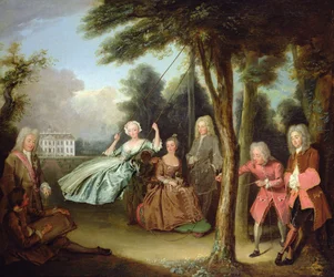 Vizconde Tyrconnel con su familia c.1725-6